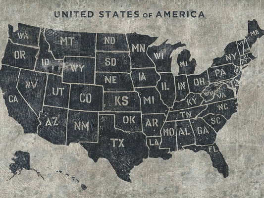 Grunge USA Map