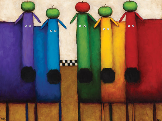 Rainbow Dogs with Apples