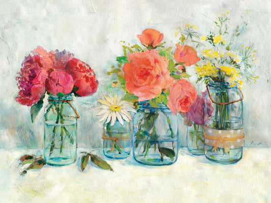 Flowers In Mason Jars