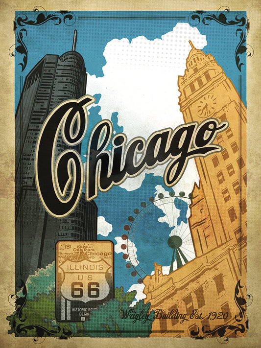 Vintage Chicago Poster