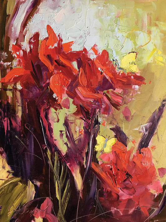 The Cana Lily and Butterfly