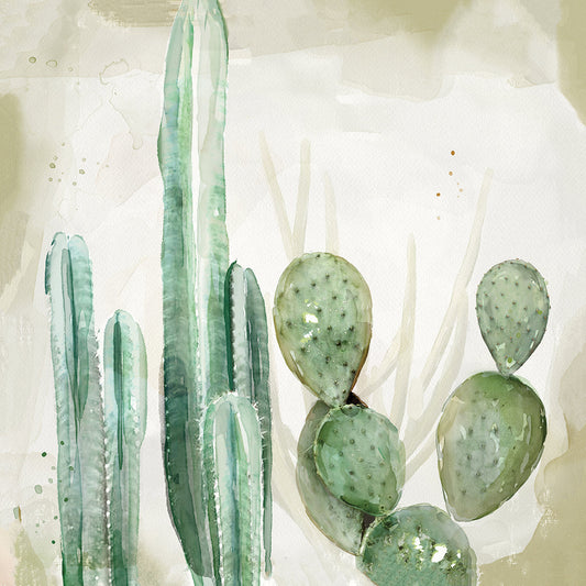 Watercolor Cactus I