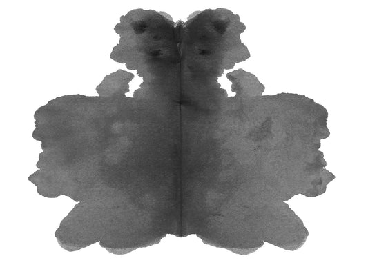 Rorschach inkblot test isolated on white background