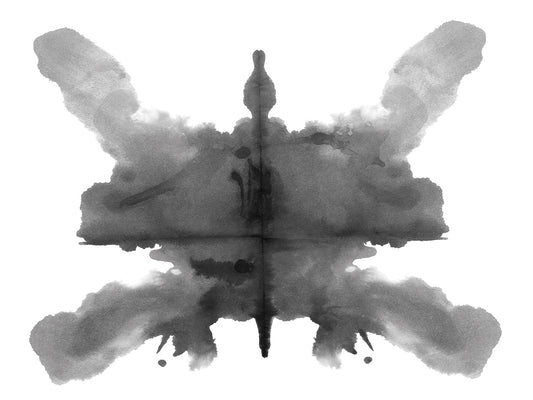 Rorschach inkblot test isolated on white background 3
