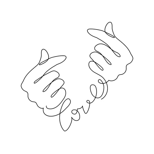 Korean heart depicted by fingers