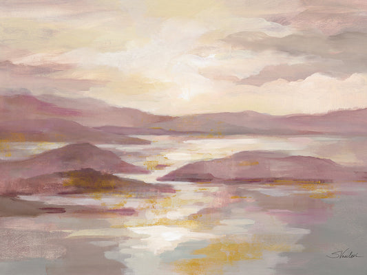 Pink and Gold Landscape