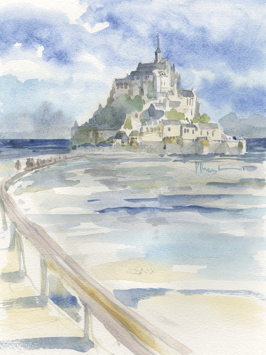 Mont St. Michele from the Bridge