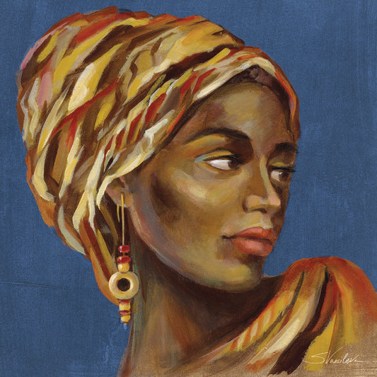 African Beauty I Blue