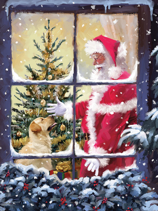 Santa And Puppy