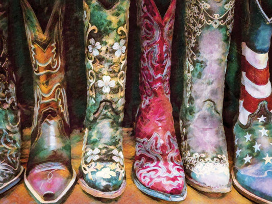 Modern Western Boot Line Up 24x36