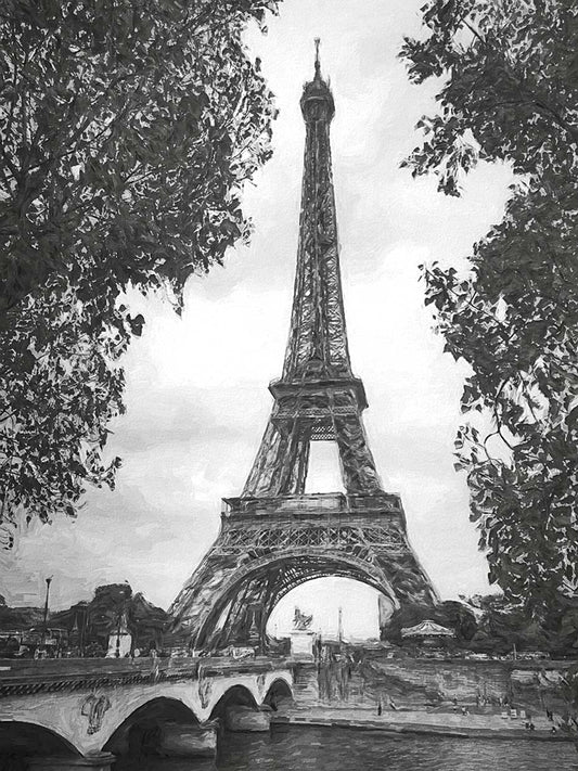 Eiffel Tower Across the Seine 18x24