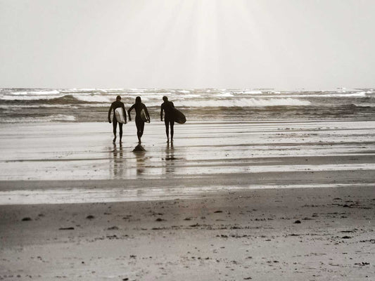 Surfer Trio Black and White 24x36